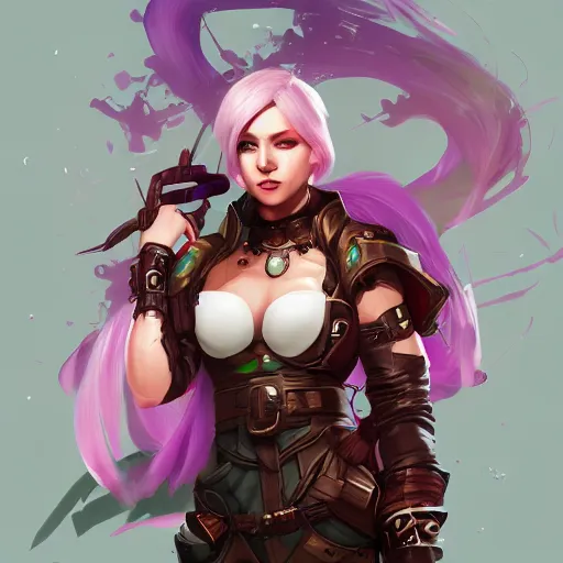 Image similar to vi from arcane, artstation,