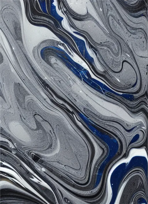 Prompt: tempered glass art gray abstract fluid marble