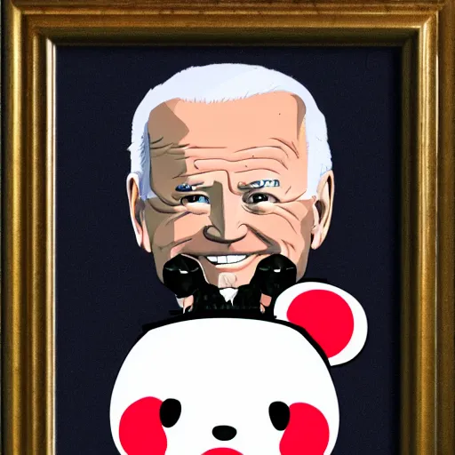 Image similar to joe Biden in the style of Sanrio