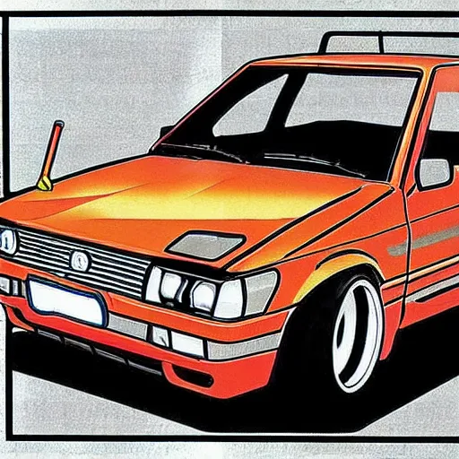 Prompt: lada initial d, anime art