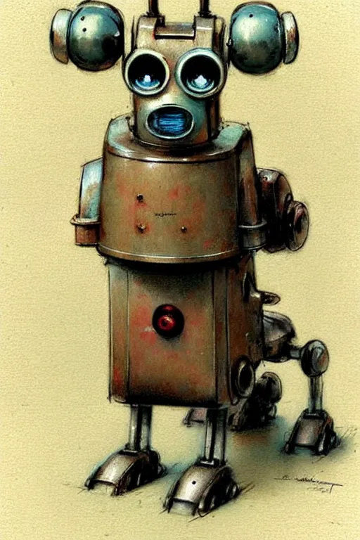 Image similar to (((((1950s retro robot dog . muted colors.))))) by Jean-Baptiste Monge !!!!!!!!!!!!!!!!!!!!!!!!!!!