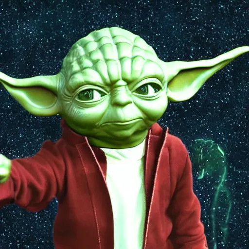 Prompt: yoda wearing a star trek uniform, photo, 8k