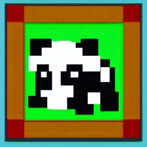 Prompt: panda pixel art