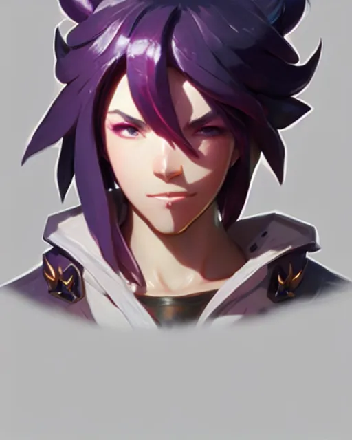 Image similar to vi from league of legends, detailed perfect face, exquisite details, fire magic, mid view, design on a white background, by studio muti, greg rutkowski makoto shinkai takashi takeuch studio ghibli