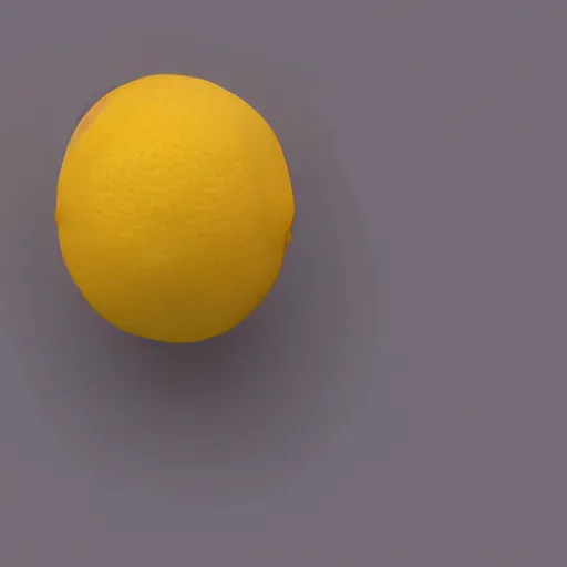 Image similar to a high quality render of a low poly lemon,