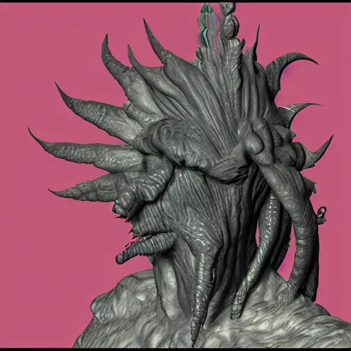 Prompt: ultradetailed zbrush sculpt of a magical monster