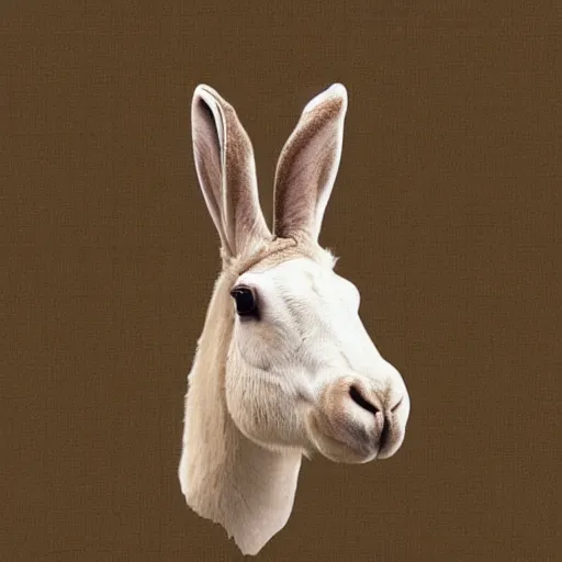 Prompt: a horse with a rabbit head, real photograph, mutant animal