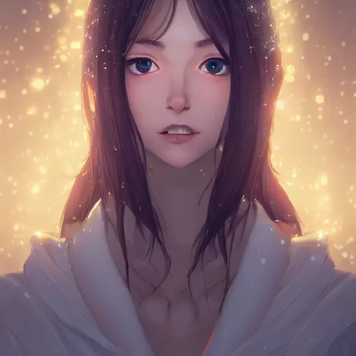 Prompt: a portrait of woman - kun, shiny, intricate, tone mapped, ambient lighting, highly detailed, digital painting, artstation, concept art, 4 k, god rays, stunning beautiful, glowing eyes, sharp focus, by makoto shinkai and akihiko yoshida and hidari and wlop