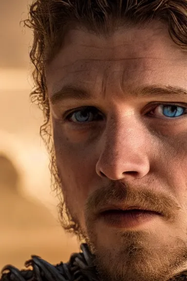 Image similar to very very intricate photorealistic photo of homelander from the boys in an episode of game of thrones, photo is in focus with detailed atmospheric lighting, award - winning details