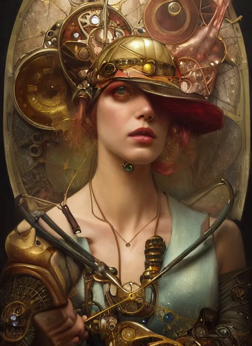 Prompt: hyper realistic fisherman, magical, gems, jewels, gold, steampunk, cyberpunk utopia, painted by tom bagshaw, mucha, gaston bussiere, craig mullins, j. c. leyendecker 8 k