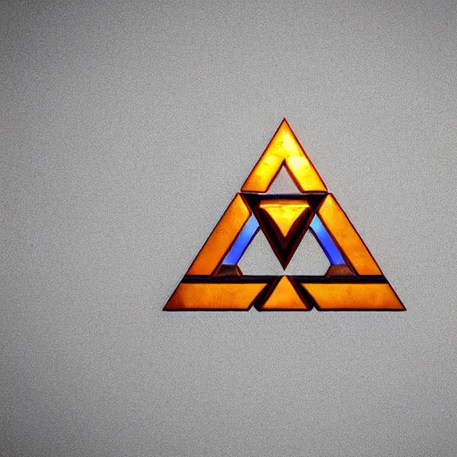 Prompt: the triforce sign from the legend of zelda floating in the universe, detailed, stunning lighting, hyper realistic, 4 k octan render, unreal 5