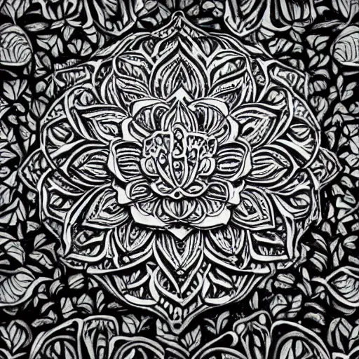 Image similar to large intricate lotus flower