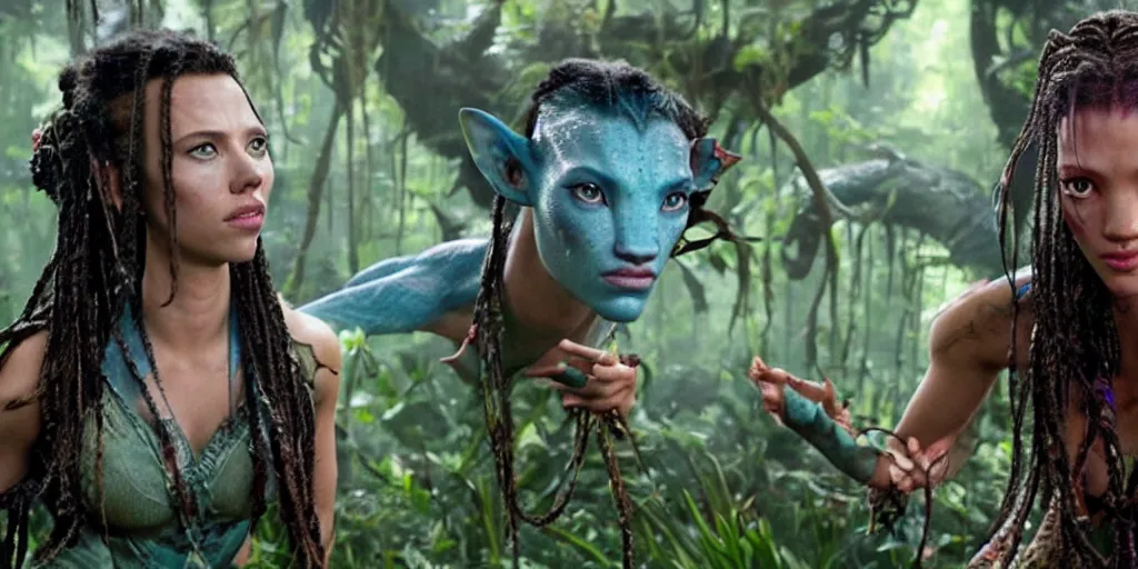 Image similar to Scarlett Johansson in a scene from the movie Avatar