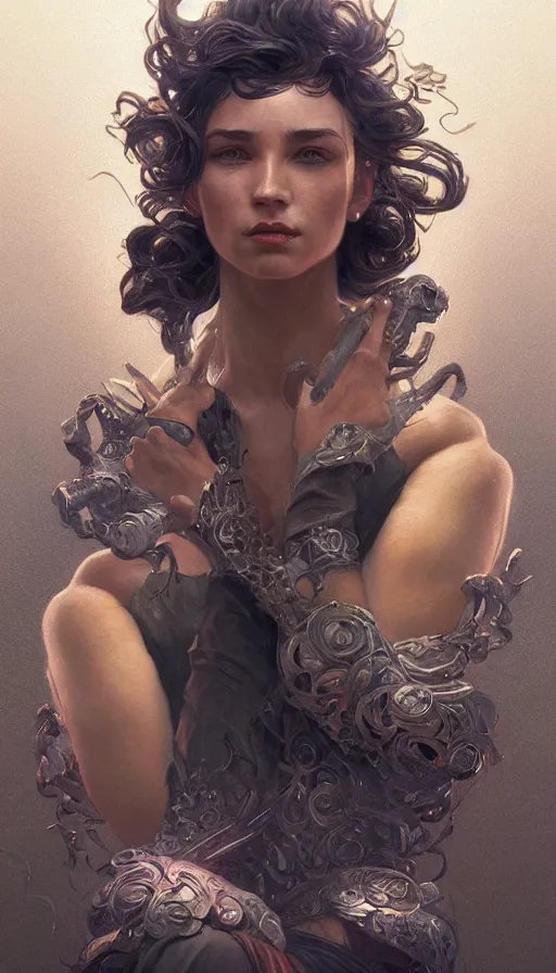 Prompt: entertainer, fame of thrones, lord, neon, fibonacci, sweat drops, insane, intricate, highly detailed, digital painting, artstation, concept art, smooth, sharp focus, illustration, Unreal Engine 5, 8K, art by artgerm and greg rutkowski and alphonse mucha