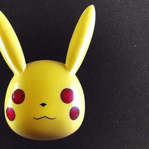 Image similar to pikachu made out of polished marble