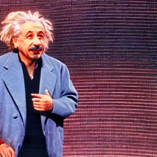 Image similar to albert einstein speech at ted podium