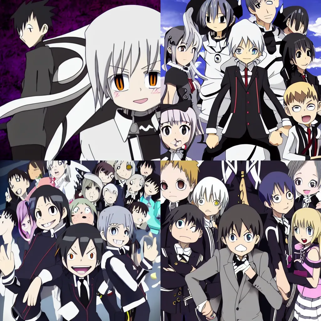 Prompt: hyperrealistic soul eater anime