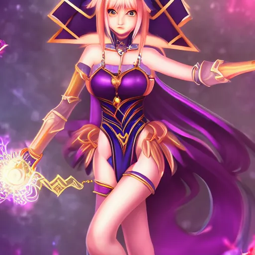 Image similar to beautiful dark magician girl, full body, mystical, ultra detailed, 4k