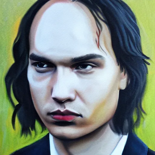 Prompt: painting of frank dillane by duncan regehr