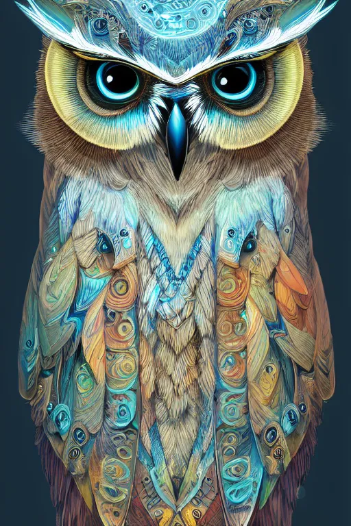 Image similar to radiant owl, highly detailed, digital art, sharp focus, trending on art station