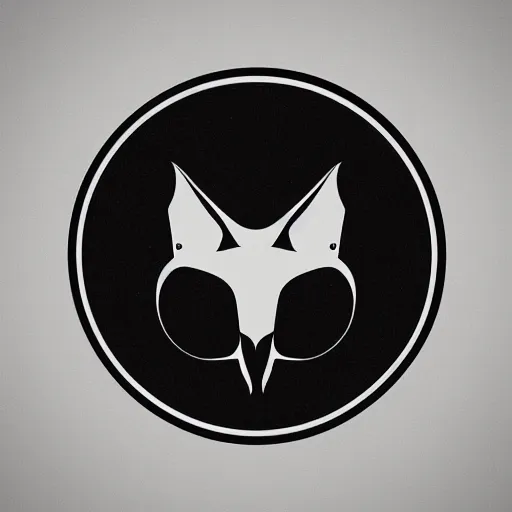 Image similar to circular logo of a muad'dib jerboa from dune in minimalist style