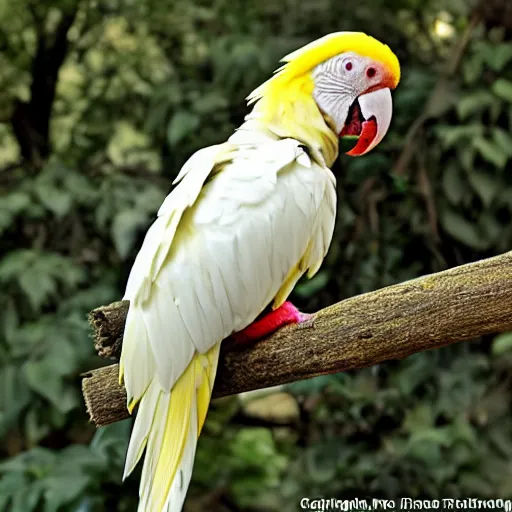 Image similar to albino macaw parrot