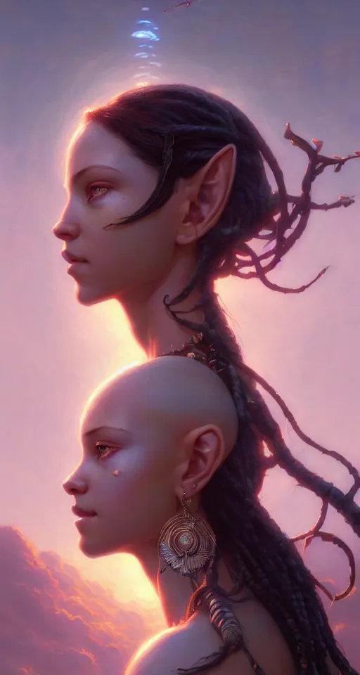 Image similar to highly detailed portrait of beautiful goddess in avatar, stephen bliss, unreal engine, fantasy art by greg rutkowski, loish, rhads, ferdinand knab, makoto shinkai and lois van baarle, ilya kuvshinov, rossdraws, tom bagshaw, global illumination, radiant light, detailed and intricate environment