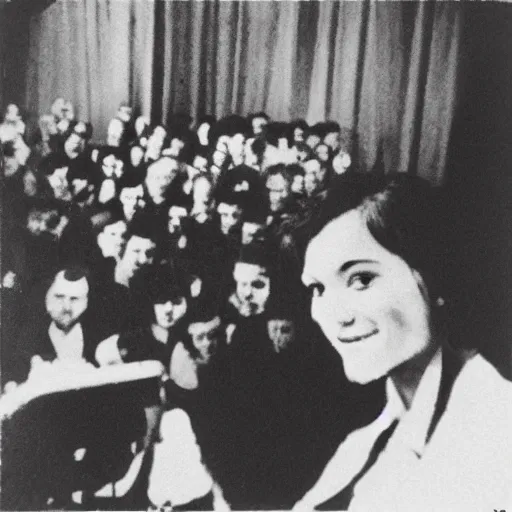 Image similar to first selfie ever taken on the stage at the beginning of time