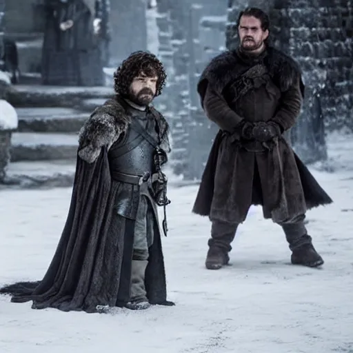 Image similar to peter dinklage as jon snow in game of thrones