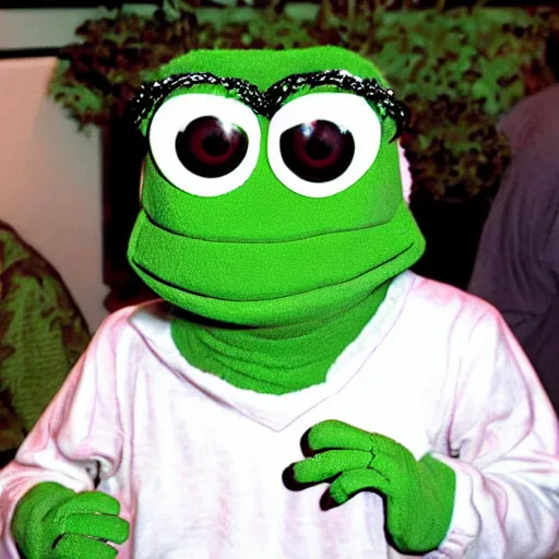 Image similar to pepe frog from the jim henson company