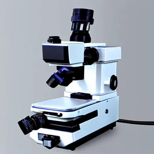 Prompt: optical microscope view prism light