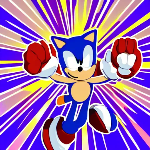 Sonic Classic vector drawing