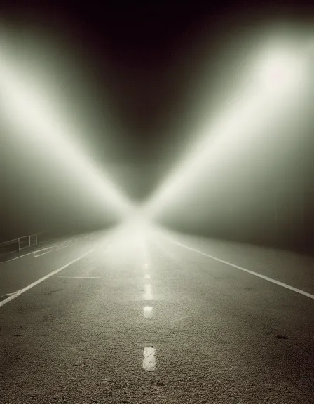 Image similar to film photograph of vagrant at night volumetric fog