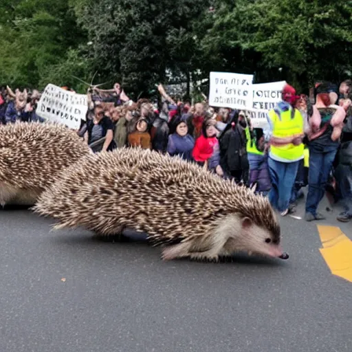 Image similar to Protest of hedgehogs