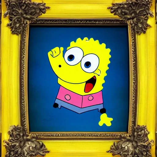 Prompt: Portrait of Sponge Bob by Carvaggio