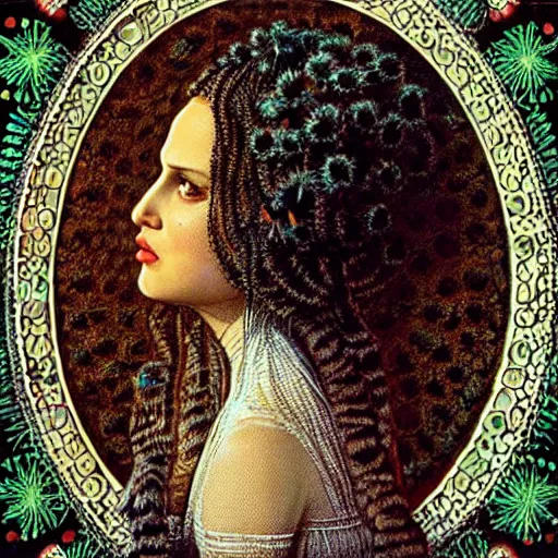 Image similar to portrait of natalie portman by ernst haeckel