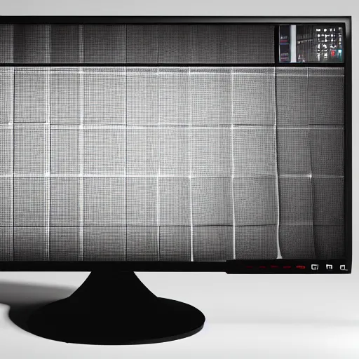 Prompt: old monitor screen technical details render 3 d clean sharp focus concept art