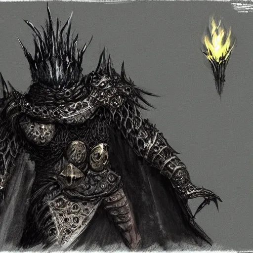 Image similar to concept art of disturbing animal, dark souls boss