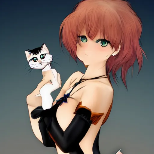 Image similar to catgirl