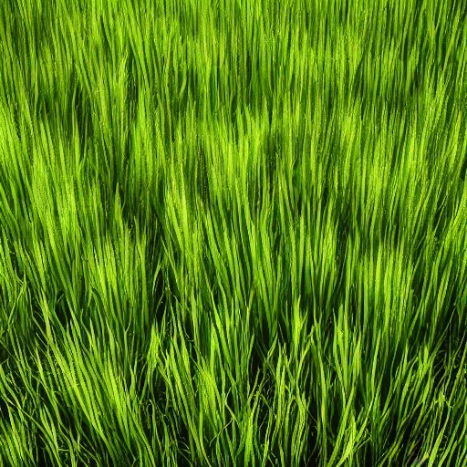 Prompt: a beautiful hyperrealistic rendering a grass patch on a black background