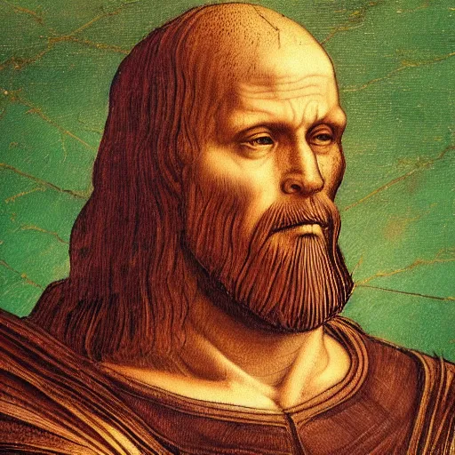 Image similar to thanos, a painting by leonardo da vinci, pixabay contest winner, academic art, da vinci, detailed painting, artwork