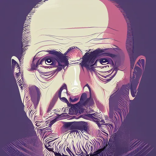 Image similar to A portrait of a character by Petros Afshar