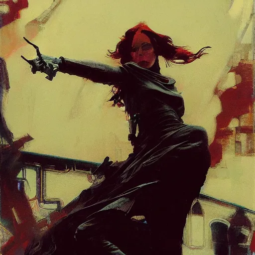 Image similar to liminal cyberpunk, intricate, elegant, highly detailed, greg manchess, mucha, liepke, ruan jia, jeffrey catherine jones, ridley scott