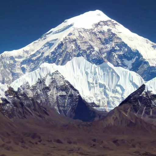 Prompt: mount everest with a giant cherry on top