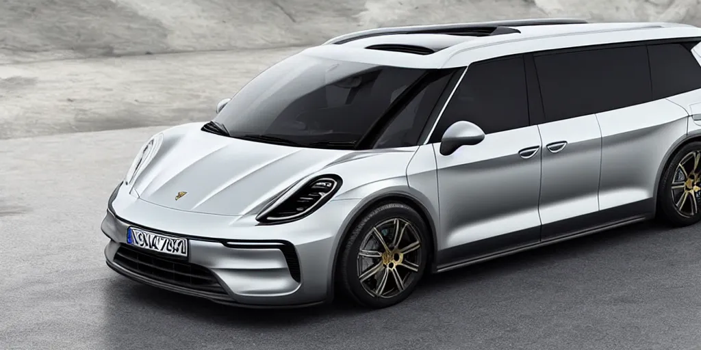 Image similar to “2021 Porsche Minivan, ultra realistic, 4K, high detail”