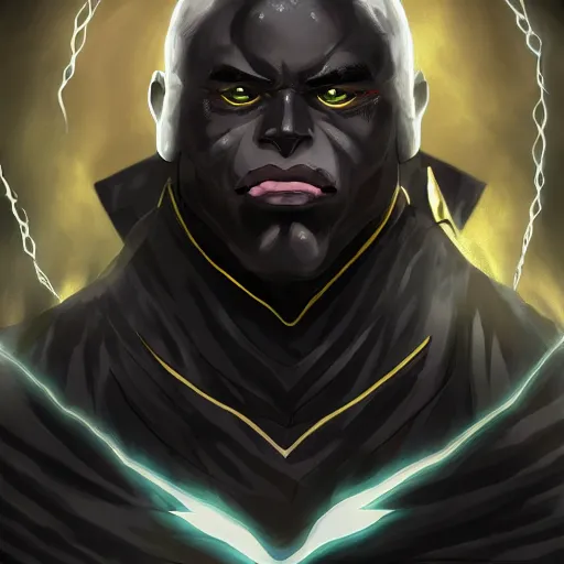 Image similar to portrait of dark biden the master of the black lightning of destruction, anime fantasy illustration by tomoyuki yamasaki, kyoto studio, madhouse, ufotable, trending on artstation