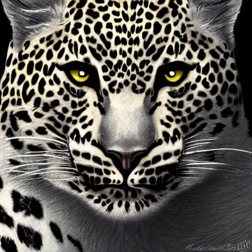 Image similar to Warlock with leopard traits. Character portrait, face close-up, of anthro leopard warlock, digital art, daily deviation on DeviantART