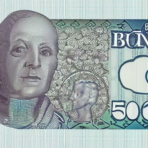 Image similar to concept design of british £ 5 0 note for the year 2 0 3 3