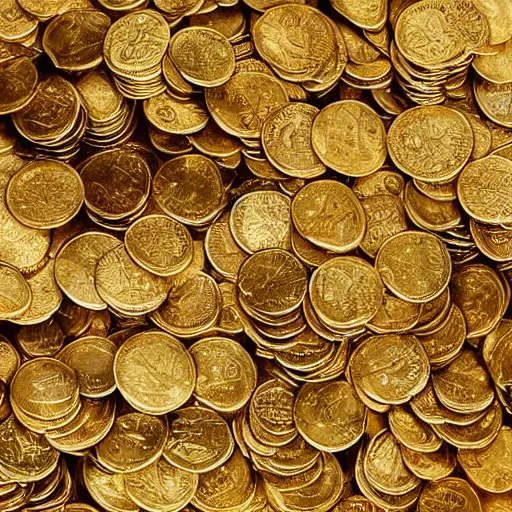 Image similar to millions of gold coins in a pile