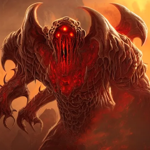 Image similar to monster from doom eternal